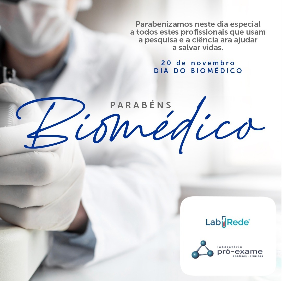 DIA 20 DE NOVEMBRO - DIA DO BIOMÉDICO