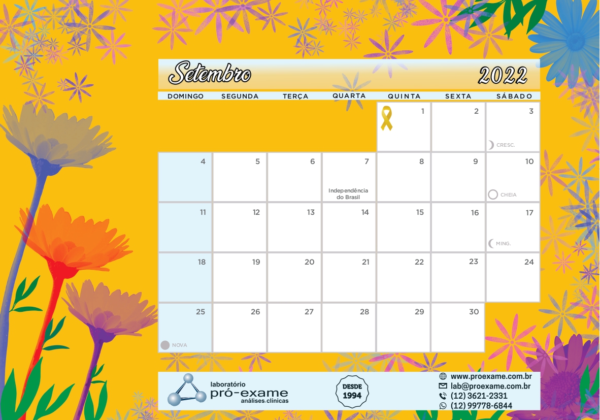 MÊS DE SETEMBRO